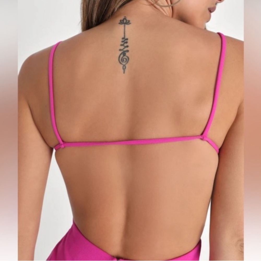 Wide keg jumpsuit open back - Picture 3 of 3